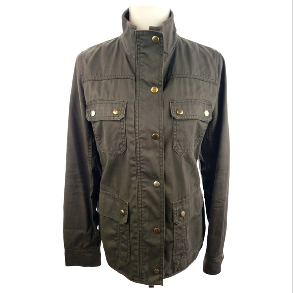 J. Crew Relaxed Boyfriend Field Jacket in Olive Size Small - Picture 1 of 13
